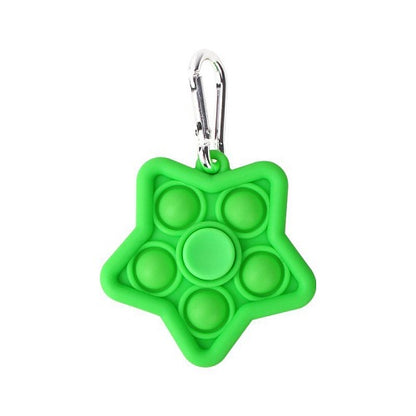 Play N Learn IQ Pop Bubble Fidget Spinner with Keychain | Party Gift Toy (Random Colour) 1 Piece