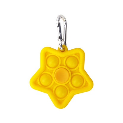 Play N Learn IQ Pop Bubble Fidget Spinner with Keychain | Party Gift Toy (Random Colour) 1 Piece