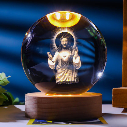 Play N Learn 3D Crystal Ball Lamp Nightlight | Futuristic Artistic Deco Gift