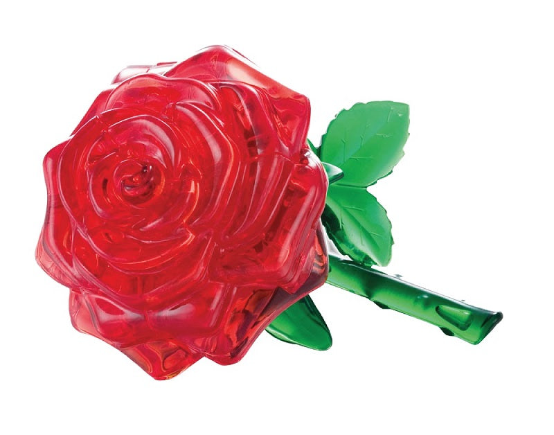 Jigsaw Puzzle Play N Learn 3D Crystal Puzzle Red Rose