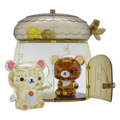 Play N Learn Rilakkuma Korilakkuma & Chairoikoguma Acorn House 3D Crystal Puzzle | Character Set & Spatial Learning