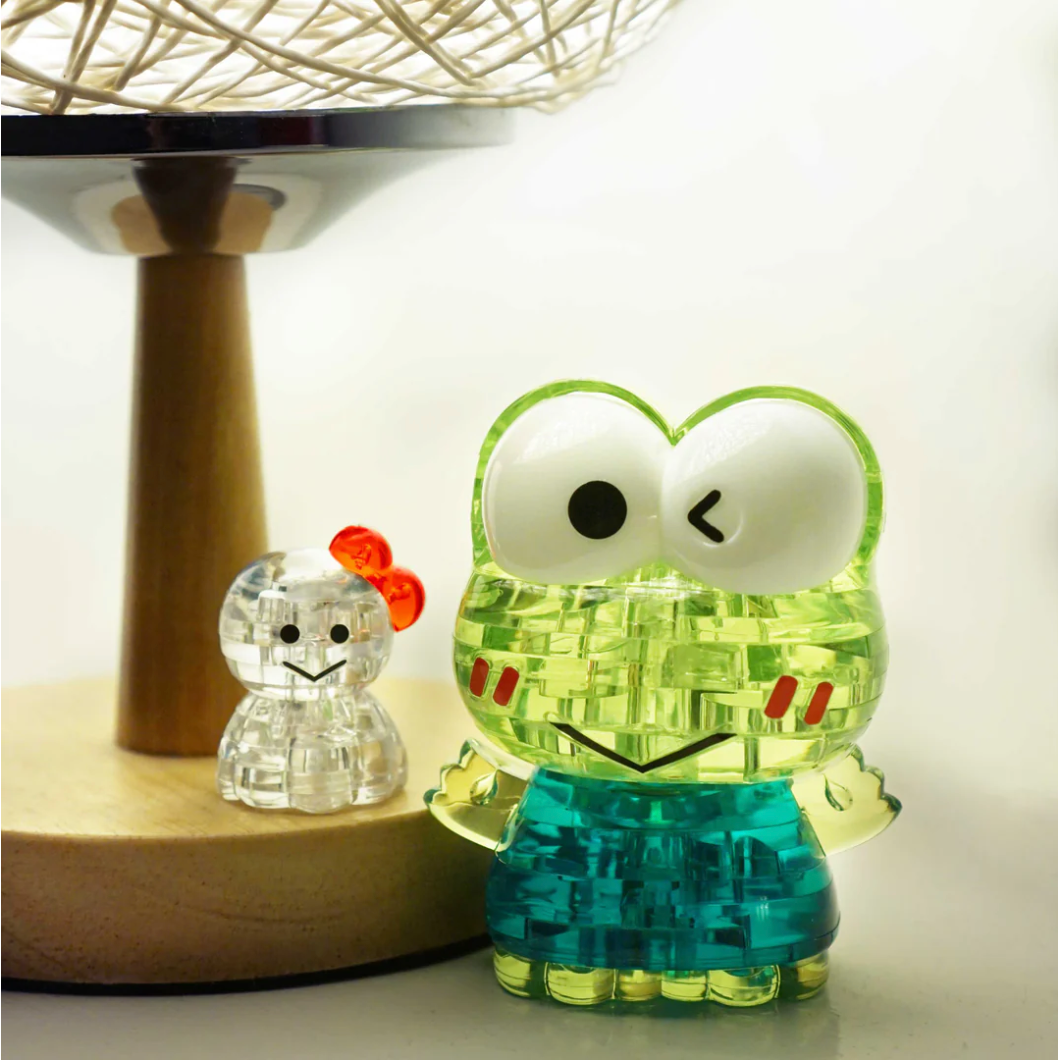 Jigsaw Puzzle Play N Learn 3D Crystal Puzzle Sanrio Kerokerokeroppi