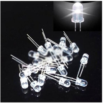 Play N Learn LED Light Bulb 5mm White | Science Experiment Component Teaching Resource (20 Pieces)