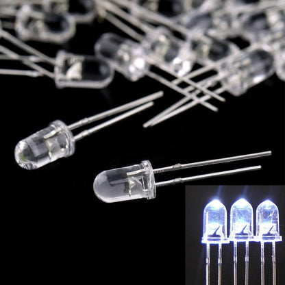 Play N Learn LED Light Bulb 5mm White | Science Experiment Component Teaching Resource (20 Pieces)