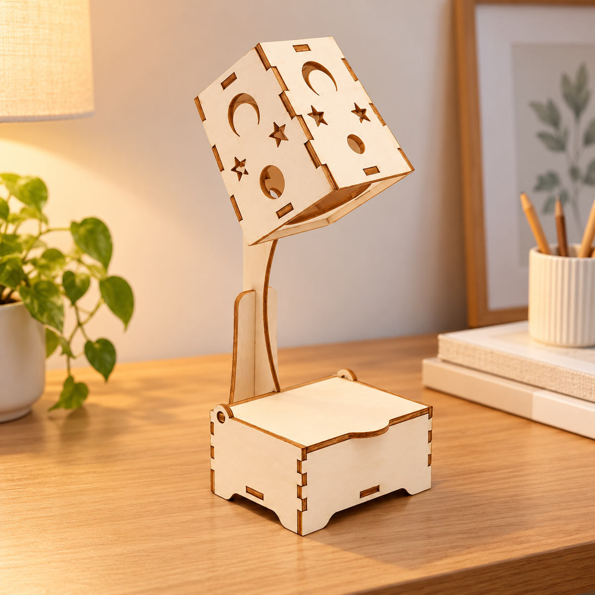 Play N Learn DIY Wooden Table Lamp Kit for Kids | STEM Science & Creative Learning Activity