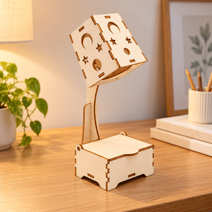 Play N Learn DIY Wooden Table Lamp Kit for Kids | STEM Science & Creative Learning Activity