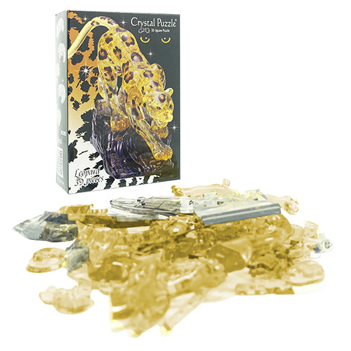 Jigsaw Puzzle Play N Learn 3D Crystal Puzzle Leopard Brown