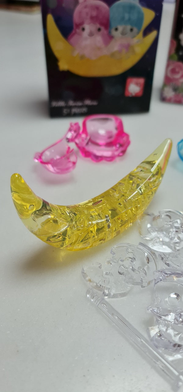 Sanrio Jigsaw Puzzle Play N Learn 3D Crystal Puzzle Little Twin Star Moon