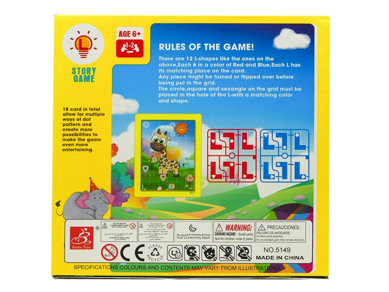 Board Game Math Skills Play N Learn L Shape Matching Fun Learning Game