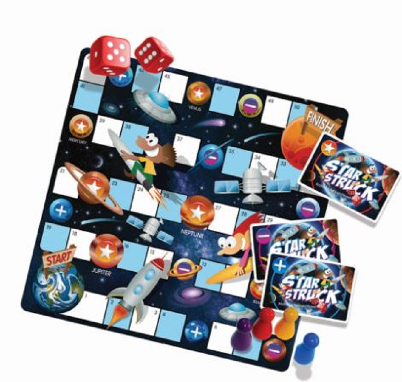 Math Skills with Star Struck Addition Subtraction Play N Learn Board Game