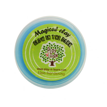 Play N Learn Magical Clay Glow In The Dark Putty Blue | Imaginative Party Gift