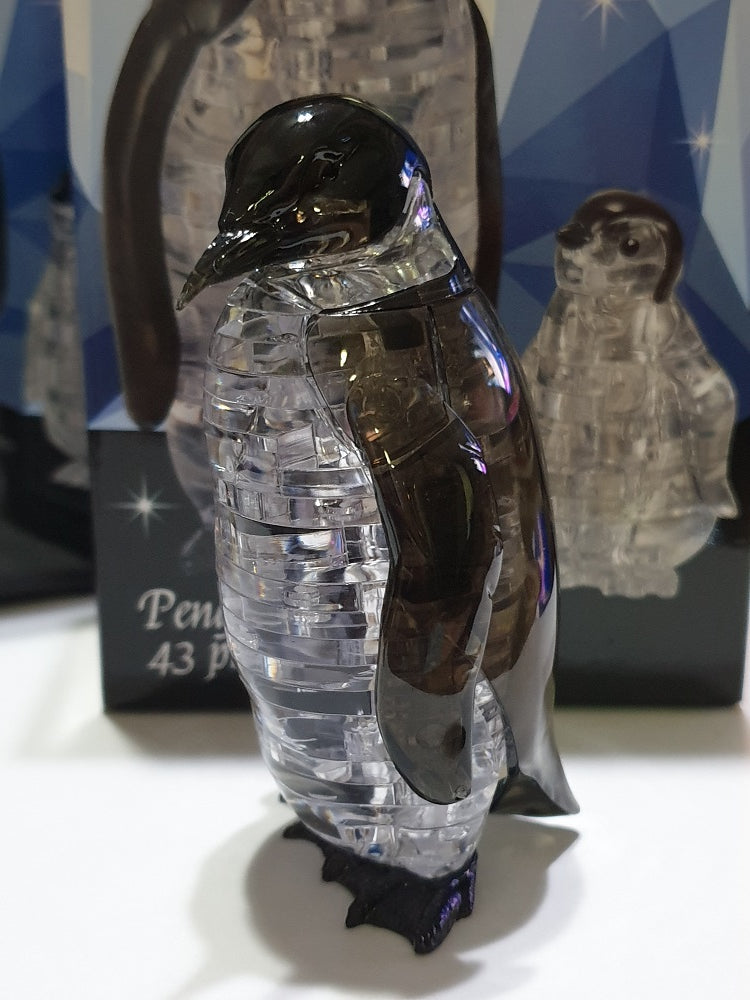 Jigsaw 3D Crystal Puzzle Play N Learn Penguin Mummy and Baby Gift Set