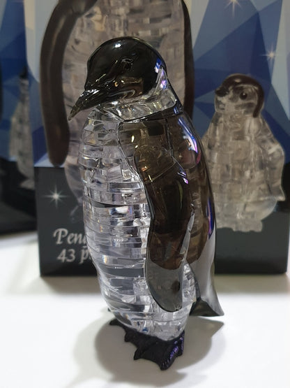 Play N Learn 3D Crystal Puzzle Penguin Mummy & Baby Gift Set | Jigsaw Brain Teaser & Display Gift