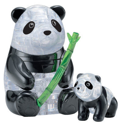 Play N Learn 3D Crystal Puzzle Panda & Baby Set | STEM Jigsaw Brain Teaser
