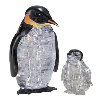 Play N Learn 3D Crystal Puzzle Penguin Mummy & Baby Gift Set | Jigsaw Brain Teaser & Display Gift