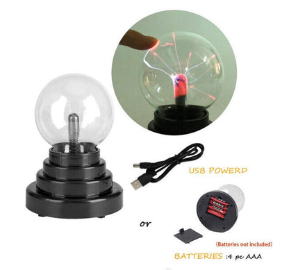 Play N Learn Plasma Ball with USB Power Interface | Interactive Lightning Science Lamp