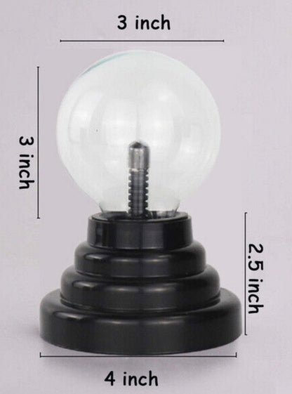 Play N Learn Plasma Ball with USB Power Interface | Interactive Lightning Science Lamp