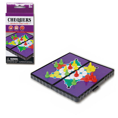 Play N Learn Mini Magnetic Travel Games | Ludo, Checkers, Reversi & Chinese Checkers