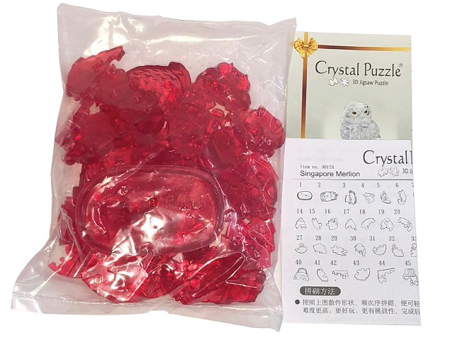 3D Crystal Puzzle Play N Learn Singapore Merlion Educational Toy Jigsaw Puzzle