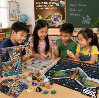 Play N Learn Big Bang Science Discover Minerals, Rocks & Gems Kit | STEM Geology