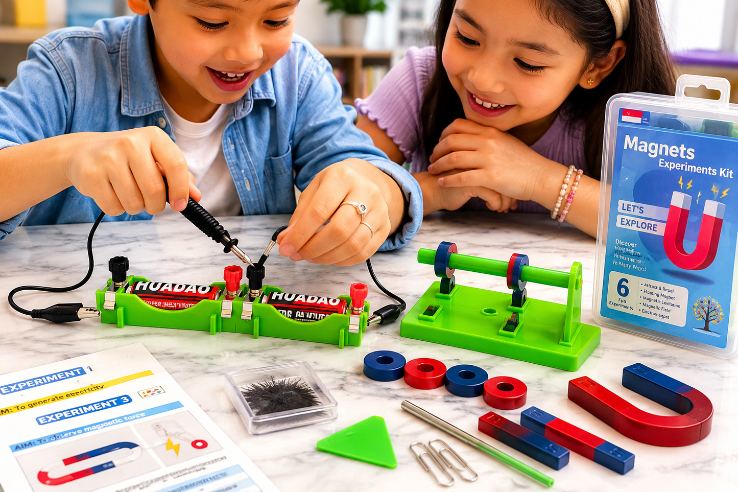 Play N Learn STEM Magnets Experiments Kit for Kids | 6 Hands-On Science Activities
