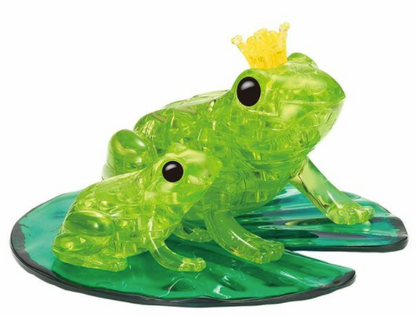 Play N Learn 3D Crystal Puzzle Frog Mummy & Baby Gift Set | Jigsaw Brain Teaser & Display Gift