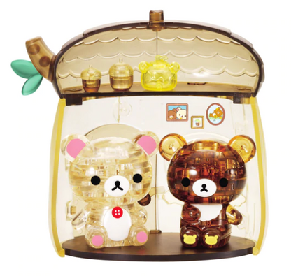 Play N Learn Rilakkuma Korilakkuma & Chairoikoguma Acorn House 3D Crystal Puzzle | Character Set & Spatial Learning