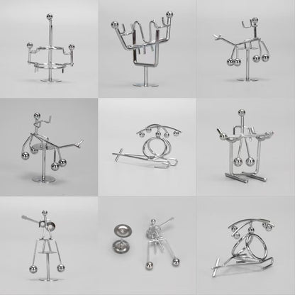 Play N Learn Mini Metal Kinetic Desktop Balancing Toy | Stress Relief Desk Décor
