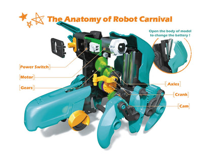 Play N Learn STEM 24-in-1 Self-Assembly Robot Kit | DIY Robot Carnival Building Toy