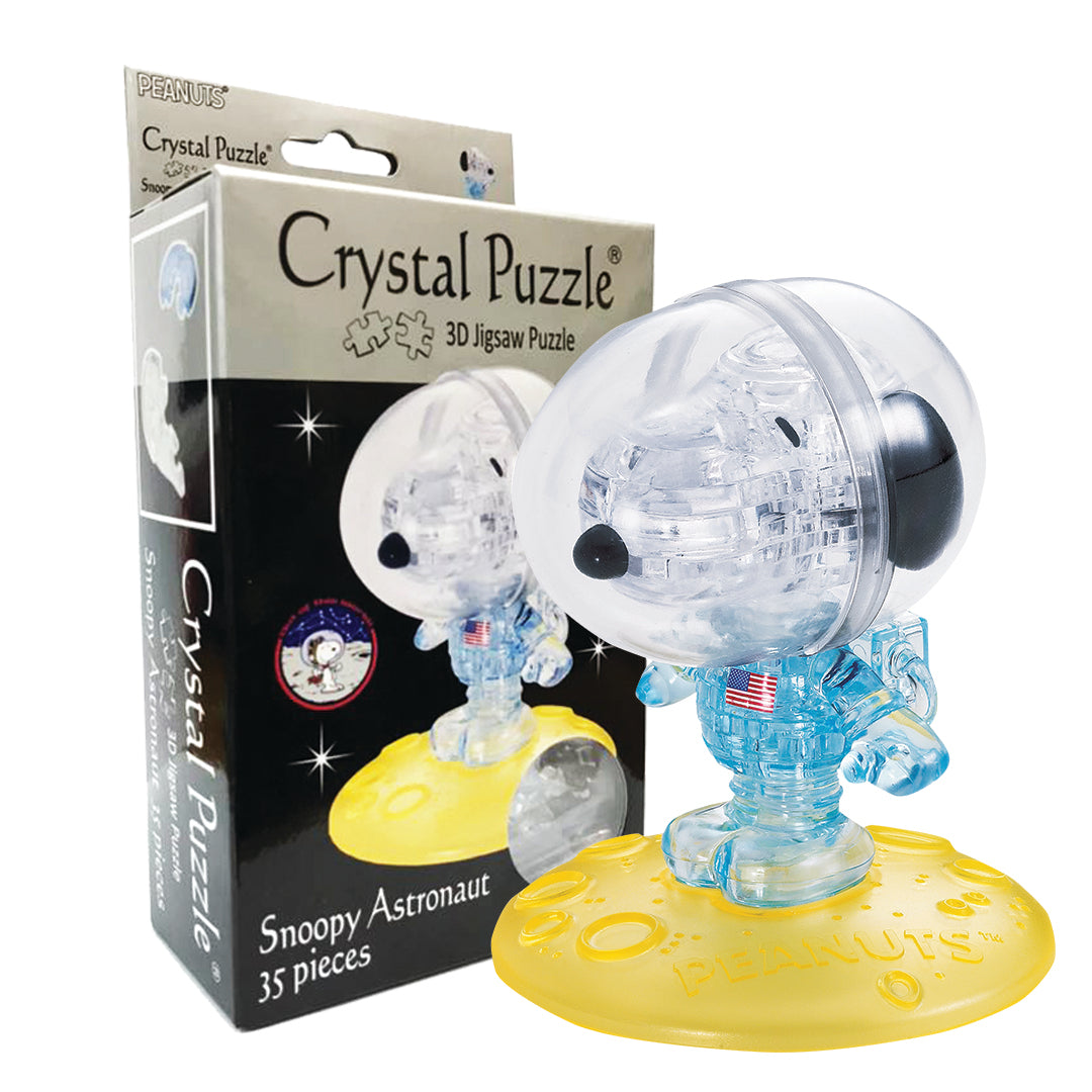 Jigsaw Puzzle Play N Learn 3D Crystal Puzzle Snoopy Astronaut