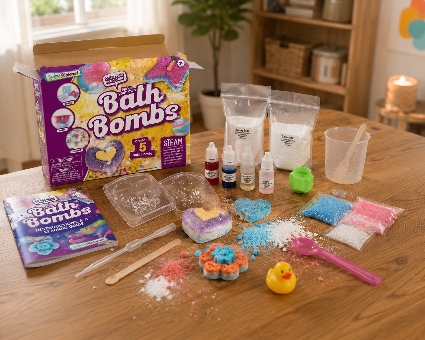 Play N Learn Science Explore Make Your Own Bath Bombs Kit | STEAM Self-Care Science Activity