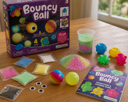 Play N Learn Science Explore Make Your Own Glow in the Dark Bouncy Ball Kit | STEAM Craft Activity
