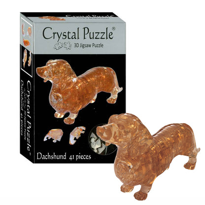 Play N Learn 3D Crystal Dachshund | Jigsaw Puzzle Building & Spatial Skills
