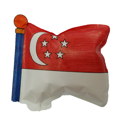 Play N Learn Design and Inflate Singapore Flag | National Day Craft Activity
