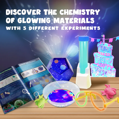 Play N Learn Big Bang Science Let's Glow Fluorescence Kit | 13 STEM Glow Activities