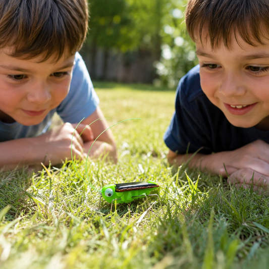 Play N Learn STEM Solar Powered Grasshopper Bug Toy for Kids | Fun Educational Science Toy