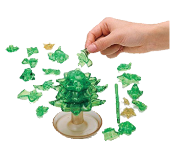 Play N Learn 3D Crystal Puzzle Tree | Decoratable Christmas Jigsaw Brain Teaser & Gift