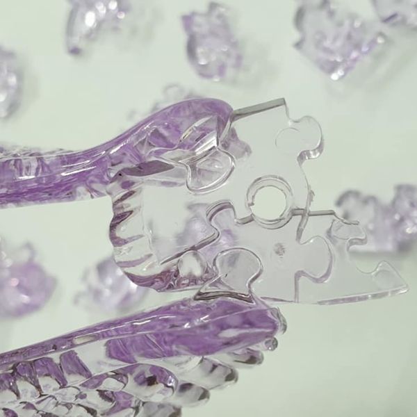 Jigsaw Puzzle 3D Crystal Flying Horse Clear/ Purple