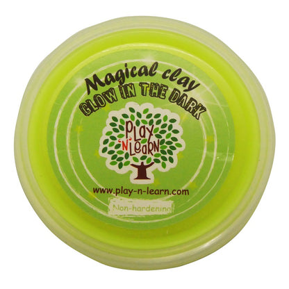 Play N Learn Magical Clay Glow In The Dark Putty Yellow | Imaginative Party Gift