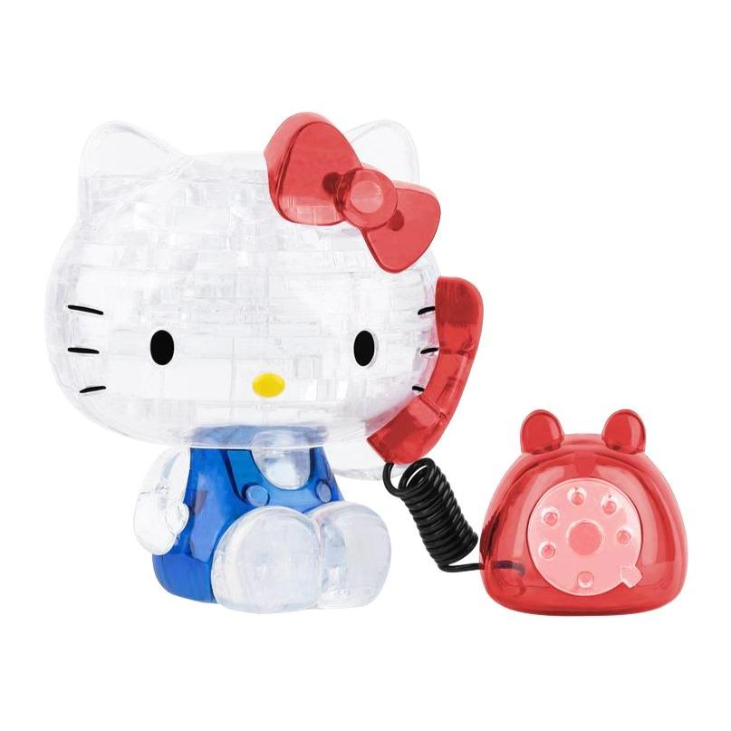 Sanrio Jigsaw Puzzle Play N Learn 3D Crystal Puzzle Hello Kitty on the Phone