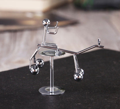 Play N Learn Mini Metal Kinetic Desktop Balancing Toy | Stress Relief Desk Décor