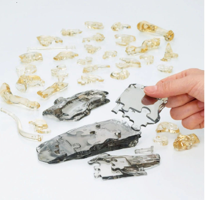 Jigsaw Puzzle Play N Learn 3D Crystal Puzzle Leopard Brown