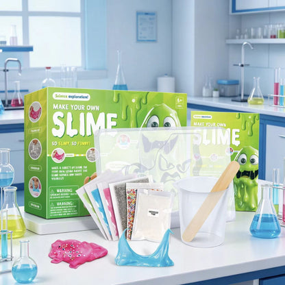 Play N Learn Make Your Own Slime Experiments Kit | STEAM Science Gift for Kids