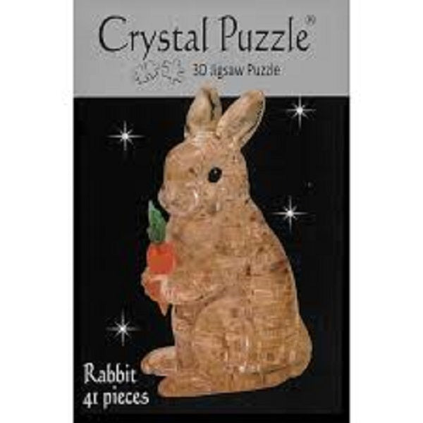 Jigsaw Puzzle Play N Learn 3D Crystal Puzzle Rabbit Clear/ Brown