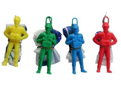 Play N Learn Toy Parachute Paratrooper Soldier | Party Gift (Pack of 10, Random Colours)