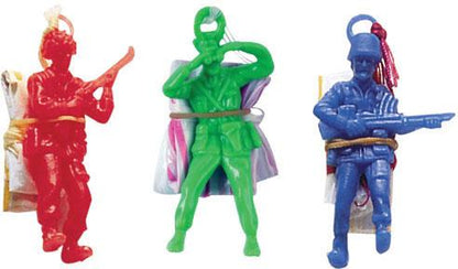 Play N Learn Toy Parachute Paratrooper Soldier | Party Gift (Pack of 10, Random Colours)