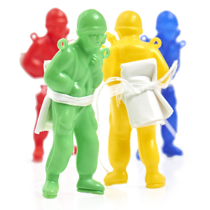 Play N Learn Toy Parachute Paratrooper Soldier | Party Gift (Pack of 10, Random Colours)
