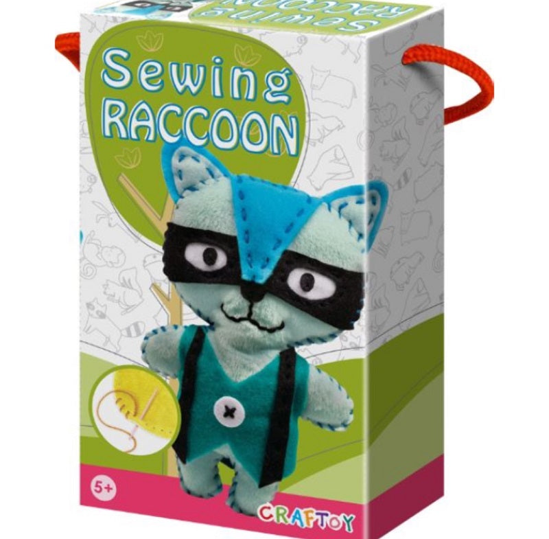 Creative Play N Learn Craft Raccoon Sewing Kit Party Fun Gift