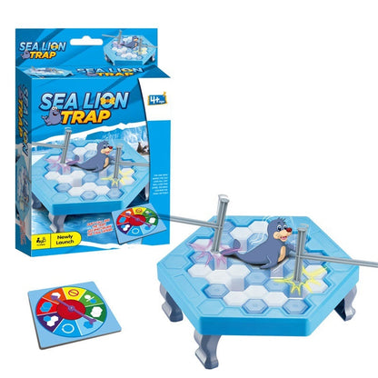 Play N Learn 707 Sea Lion Trap Ice Blocks Game | Strategy & Quick Thinking Game for 2+ Players