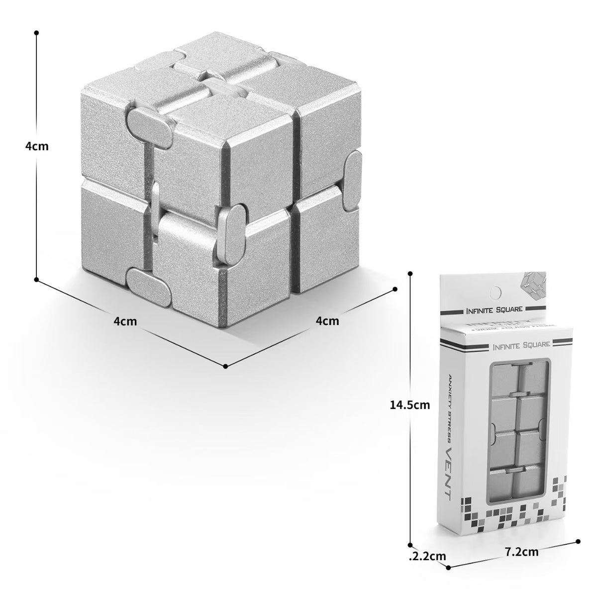 Play N Learn Infinity Metal Cube – Magnetic Fidget & Stress Relief Toy